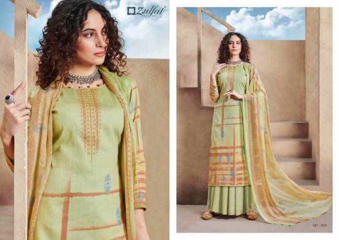 REVAA Special Designer Collection 100% Pure Heavy Jam Cotton Digital Style Print with Matt Swarovsky Work with Pure Nazneen Dupatta Zulfat Designer Suits Collections